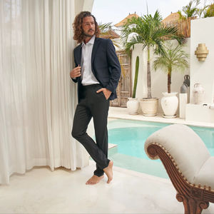 Poncho de Punto Grueso Ajustado para Hombre BEAM Premium, 2 Botones, Impermeable, de Secado Rápido, Transpirable, Ecológico, Mezcla de Rayón y Poliéster - Product Image 1