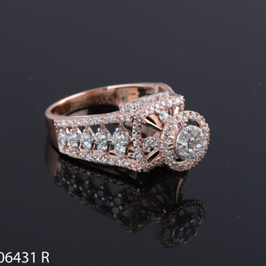 Anillo de Compromiso con Diamante Cultivado en Laboratorio D'VINS JEWELS, Oro Sólido de 14K, Chapado en Oro Rosa, Corte Brillante Redondo, Regalo para Mujer, Boda, Fiesta - Product Image 4