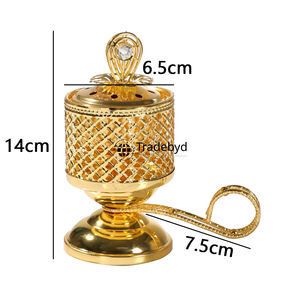Brûleur Bakhoor en métal fait à la main de qualité supérieure Tradebyd élégant porte-encens arabe fonction Anti-odeur Mukhbar décoratif pour - Product Image 4