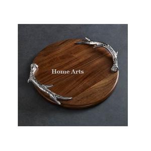 Bandeja de Servicio de Diseño Fantástico con Madera y Hierro de la Mejor Calidad, Bandeja para Servir Alimentos de Home Arts - Product Image 6