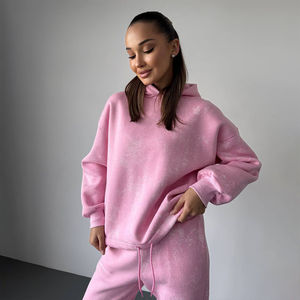 Ensemble de survêtements 2 pièces pour femmes automne 2026 – Sweat à capuche et pantalon de jogging grande taille personnalisable avec logo - Product Image 4