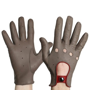 Gants de mode en cuir pour hommes de haute qualité matériau en peau de mouton hiver chaud vêtements de plein air sports de conduite - Product Image 1