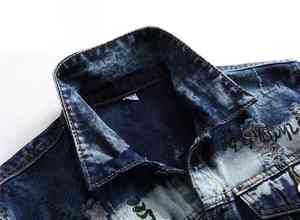 Venta caliente Nueva llegada Chaquetas de mezclilla personalizadas para hombres-Estilo casual con detalles de botones Tela transpirable Servicio OEM - Product Image 3