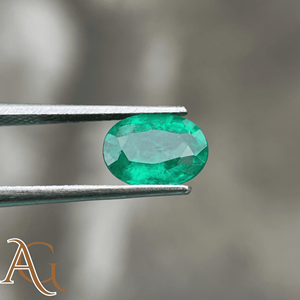 Émeraude naturelle ovale de mine zambienne, facettée, pour la création de bijoux, pierre précieuse en vrac certifiée 1ct - Product Image 6