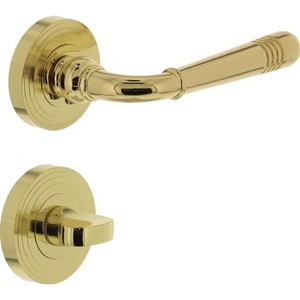 Juego de Manijas de Palanca para Puertas Helena Zamak F3 MS WC Rosette - Product Image 1