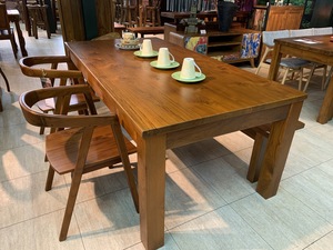 ชุดไม้สักคุณภาพสูงและบรรยากาศสบายๆแบบนอร์ดิกเฟอร์นิเจอร์กลางแจ้งโต๊ะรับประทานอาหารยาว200ซม. สำหรับร้านอาหารและห้องรับประทานอาหาร - Product Image 2