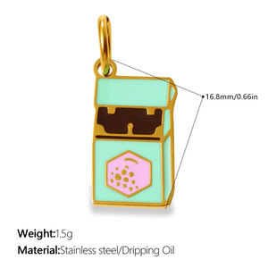 Dijes Personalizados de Lujo en Acero Inoxidable 316L con Baño de Oro de 14k/18k para Joyería, Collares, Pulseras y Fabricación de Joyería al por Mayor - Product Image 6