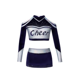 Uniforme de cheerleading pour filles imprimé sur mesure de haute qualité |   Ensemble de tenue de cheerleading professionnel, logo personnalisé, 100% polyester, rapide - Product Image 1