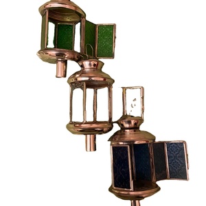 Calentador de cera para velas aromáticas, linterna de cristal con diseño niquelado, hecha a mano, Magic Garden - Product Image 1