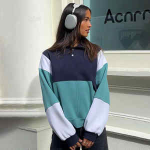 Streetwear Fashion Oversized Panel Button Up Hoodie Long Sleeve Thick Custom Logo Hoodies & Sweatshirts for Men and Women - Product Image 6