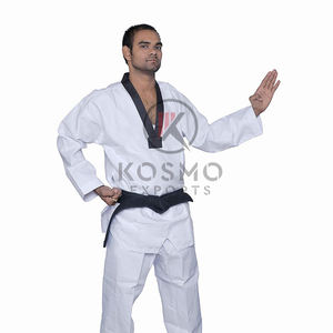 Uniforme básico de karate de artes marciales con logotipo personalizado en blanco y negro para MMA, equipos de karate, gimnasios, escuelas - Product Image 4