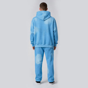 Conjunto de Sudadera con Capucha Extra Grande y Pantalones Deportivos Holgados de 2 Piezas, 100% Algodón, Lavado Ácido, Personalizado para Fabricación de Ropa - Product Image 4