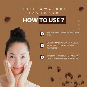 เจลล้างหน้ากาแฟและวอลนัท - ช่วยให้ผิวขาวกระจ่างใสและทำความสะอาดล้ำลึก ลดอาการบวม พร้อมกลิ่นหอม โลโก้แมตต์วานิช เหมาะสำหรับทุกสภาพผิว - Product Image 3