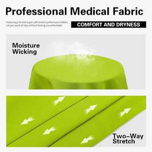 Conjunto de exfoliante médico de verano de último diseño para mujer, transpirable, 100% de algodón, elástico, multifuncional, con bolsillo, pantalón alto - Product Image 2