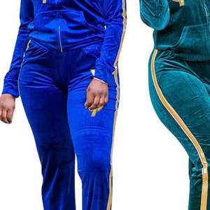 2025 meilleurs survêtements en velours pour femmes personnalisés survêtement en velours femmes ensembles grande taille vêtements pour femmes populaires - Product Image 3