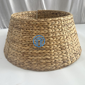 Venta al por mayor hecho a mano tejido natural árbol de Navidad Collar agua Jacinto árbol falda decoración de vacaciones - Product Image 3