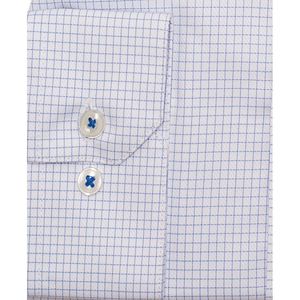 Camicia da Uomo Ryan Seacrest Blu Slim Fit 100% Cotone Popeline Antipiega a Quadri con Colletto Taglia 18X34-35 Stile Western Casual - Product Image 2