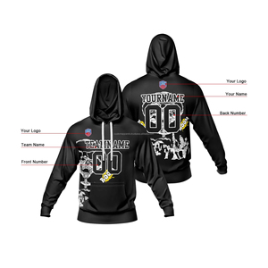 Sudadera con Capucha Personalizada con Logotipo Sublimado, Sudadera Deportiva de Poliéster de Secado Rápido para Hombre, Ropa Deportiva de Equipo, Sudadera de Alto Rendimiento - Product Image 2