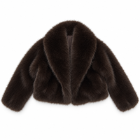Manteau court d'hiver en fausse fourrure, veste ample et oversize écologique de haute qualité, vente en gros et fabrication sur mesure