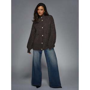 Cárdigan Largo de Invierno para Mujer con Cuello Alto Simulado, Botones Frontales, Mangas Murciélago y Tejido de Punto - Product Image 6