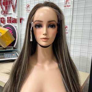 Cheveux lisses naturels en perruques, 100% cheveux humains, cheveux bruts vietnamiens - Product Image 3