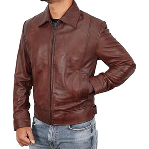 Manteaux en cuir tendance personnalisés des fabricants, veste de moto, veste en cuir véritable pour hommes, fraternité et sororité - Product Image 3