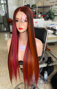 วิกผมมนุษย์สีเรียบสุดๆแบบสองหัวสำหรับผู้หญิงผิวดำผม100% แท้จากเวียดนาม - Product Image 4