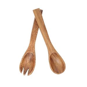 Ensemble de couverts en bois en gros, 2 cuillères et fourchettes à prix avantageux, ensembles de couverts en bois de taille personnalisée avec polissage pour hôtel - Product Image 1