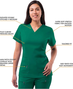 Uniforme médico de Enfermería de alta calidad, nuevo diseño, venta al por mayor, juego de uniforme de Pakistán, juego de exfoliación personalizado - Product Image 2