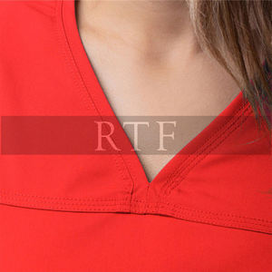 Uniformes de soins infirmiers unisexe col en V col V demi-manches design personnalisé, uniformes d'hôpital XL, vêtements d'automne pour médecins et infirmières, prix d'usine - Product Image 6