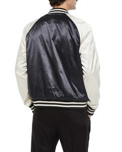 Chaqueta universitaria de satén de poliéster 100% con logotipo personalizado, capucha impermeable con botones, cuello de piel, talla grande, informal, para exteriores, Hip Hop, Invierno - Product Image 2