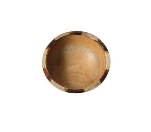 Bol à soupe en bois de mangue en résine rouge Bol ménager en bois de résine de bonne qualité Bol à vaisselle et assiettes en bois de résine de taille personnalisée - Product Image 1
