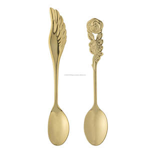 Cucharillas de último diseño Cucharas de postre de metal Uso para el hogar Cocina Cena Cuchara Juego - Product Image 5