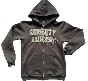 เสื้อฮู้ดเทอร์รี่ผ้าฝ้าย100% สำหรับผู้ชายเสื้อแนวสตรีทเฮฟวี่เวทพิมพ์ลายพัฟนักออกแบบ3D กราฟิกโลโก้ที่กำหนดเอง - Product Image 4