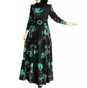 महिलाओं के लिए अरबी थोक कस्टम अबाया टॉप 2024 सांस लेने योग्य अरबी इस्लामी लंबी पोशाक कपड़े अबाया