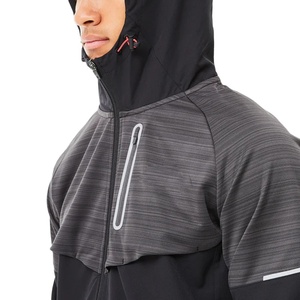 Chaqueta cortavientos para deportes al aire libre de otoño 2025 de talla grande personalizada para hombre chaqueta informal con capucha y cuello levantado para senderismo escalada - Product Image 3