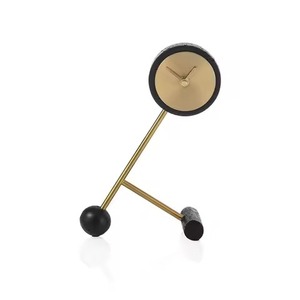 Reloj de mesa moderno de acero inoxidable con pilas y vibraciones Retro Para mesa o escritorio - Product Image 5