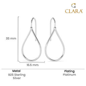 Compre Pendientes Colgantes de Plata de Ley 925 de Primera Calidad para Mujeres y Niñas, Chapados en Oro de 18K, con Forma de Gota de Agua y Flor - Product Image 5
