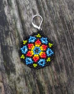 Pendientes de cuentas bohemias con flecos en cascada Andy de diseño turquesa, regalo de joyería único - Product Image 3