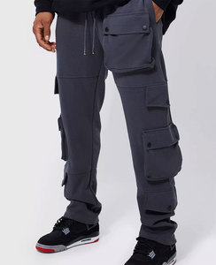 กางเกงวอร์มขาตรงสำหรับผู้ชายกางเกงวอร์มล้างโลโก้แบบออกแบบได้ตามต้องการหรูหราออกแบบได้ตามต้องการ - Product Image 3