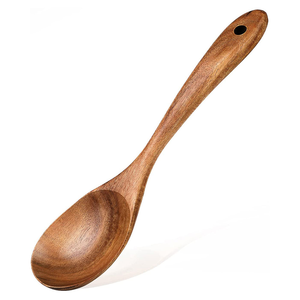 Cuillère à soupe profonde, cuillère à riz en bois, ensemble de 3 cuillères à vaisselle modernes pour la décoration de la cuisine à bas prix, fabriqué en Inde - Product Image 6
