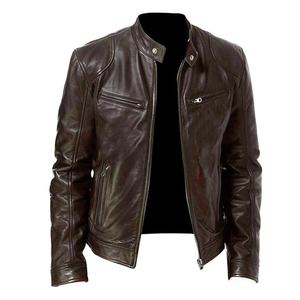 Concevoir votre propre cuir mode vestes en cuir hommes veste en cuir de haute qualité au meilleur prix veste en cuir à manches longues - Product Image 4
