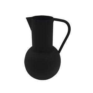 Hot Sale Prices Iron Decorative <b>Flower</b> <b>Vase</b> <b>Black</b> Color Handmade Home Party Wedding Event Use <b>Flower</b> Pot - Product Image 3