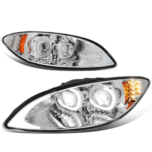 Geschikt voor 09-18 International Harvester ProStar Chrome LED projector koplampen - Product Image 1