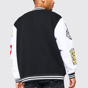 Veste d'université classique Fournisseur OEM Ourlets côtelés à l'avant Options de broderie personnalisées pour les écoles ou les équipes - Product Image 4