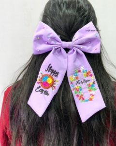 2025 Easter New Collection Customized Size Easter Sailor <b>Bows</b> Best Quality Alligator <b>Hair</b> <b>Bows</b> <b>for</b> Girls and Women - Product Image 3