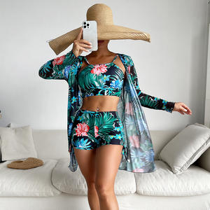 2024 New Designer <b>Swimsuit</b> Luxury Printed Mesh Three Piece <b>Cover</b> <b>up</b> Bikini <b>Swimsuit</b> Woman 3 Pieces - Product Image 5