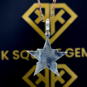 Pendentif en argent sterling 925 plaqué or avec diamant Moissanite VVS, forme personnalisable, pour célébrations d'anniversaire 18K, style Hip Hop - Product Image 2