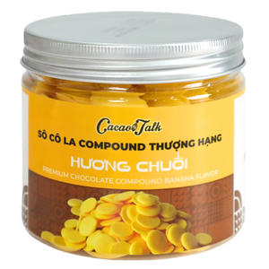 Chocolate Compuesto al Por Mayor Directo del Fabricante HALAL, Chocolate de Plátano en Forma de Botón para Repostería, Galletas y Bizcochos - Product Image 1