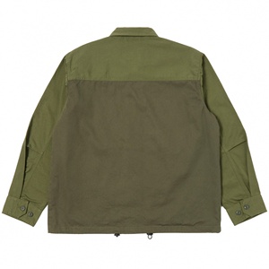 Chaqueta de lona de algodón vintage lavada de talla grande para hombre, estilo streetwear, con cremallera personalizada y bolsillos, ideal para el trabajo. - Product Image 2